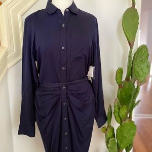 Navy blue M Gap button down dress